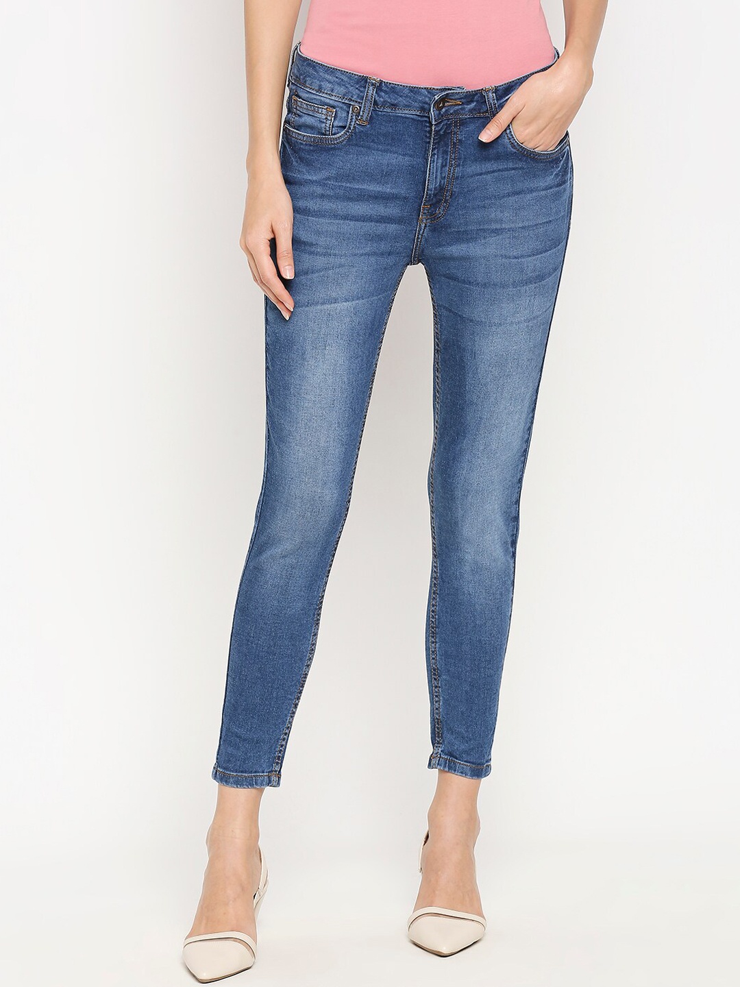 

People Women Blue Skinny Fit Jeans