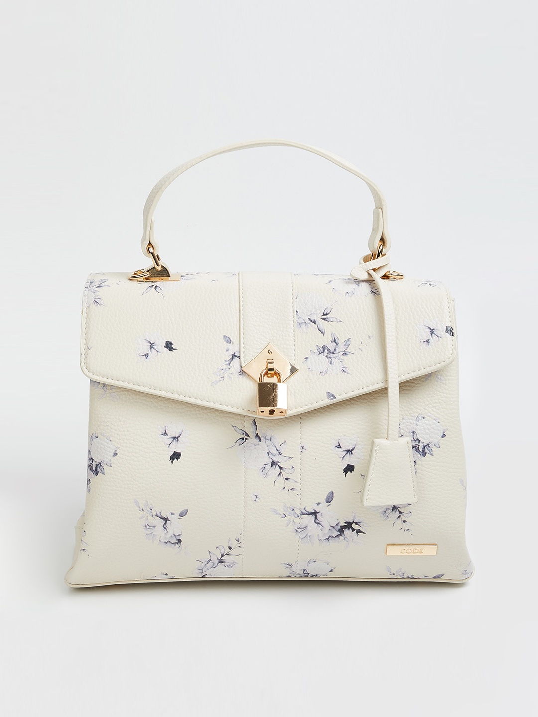 

CODE by Lifestyle White Printed Satchel