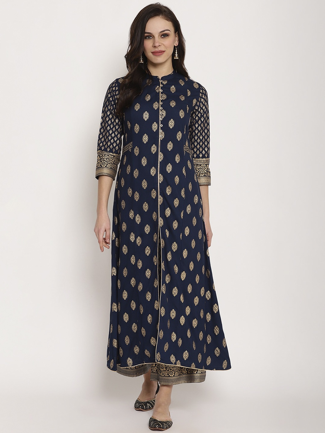 

Ramas Women Navy Blue Printed Kurta with Palazzos