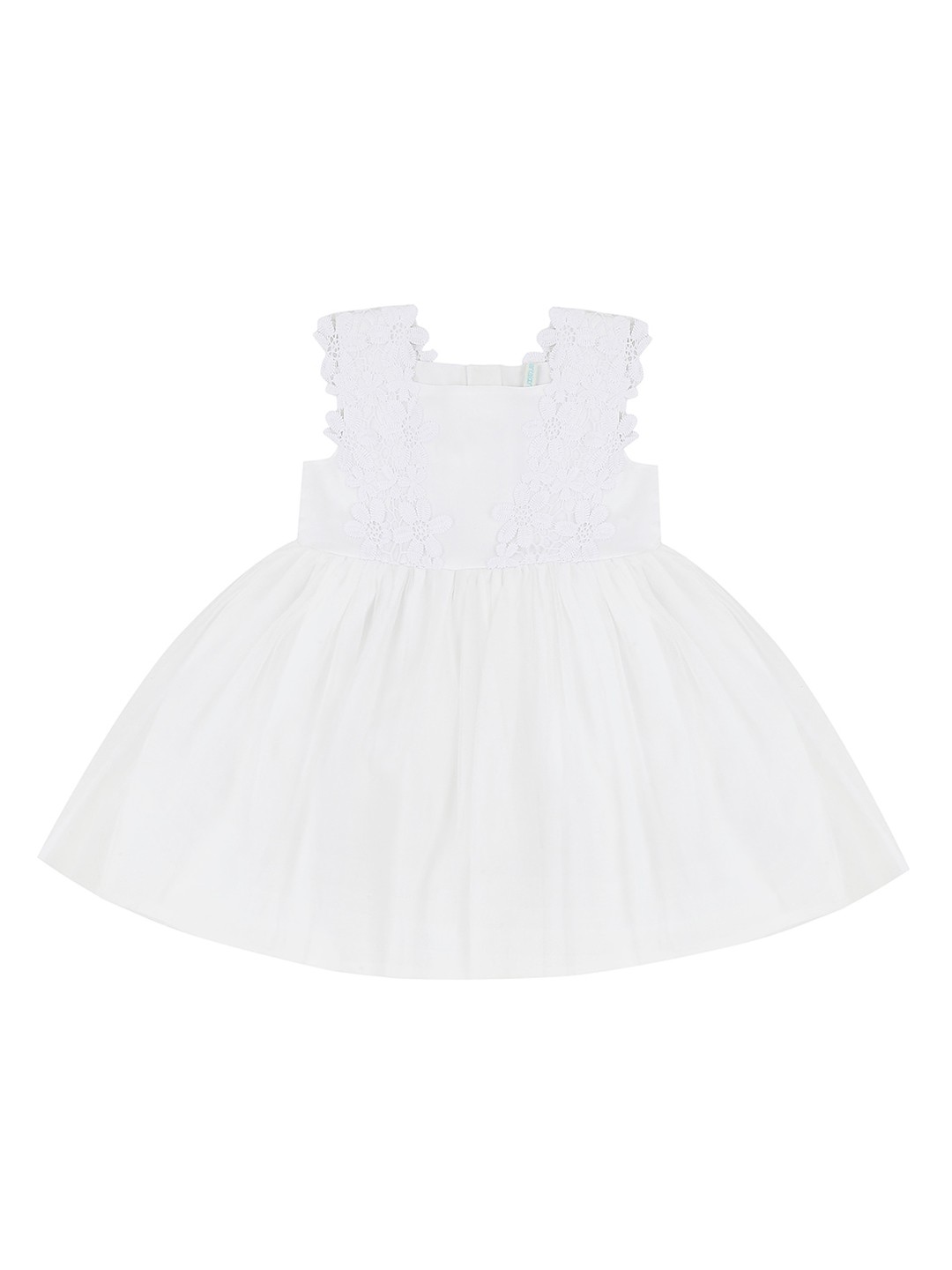 

Pantaloons Junior Girls White Solid Fit and Flare Dress