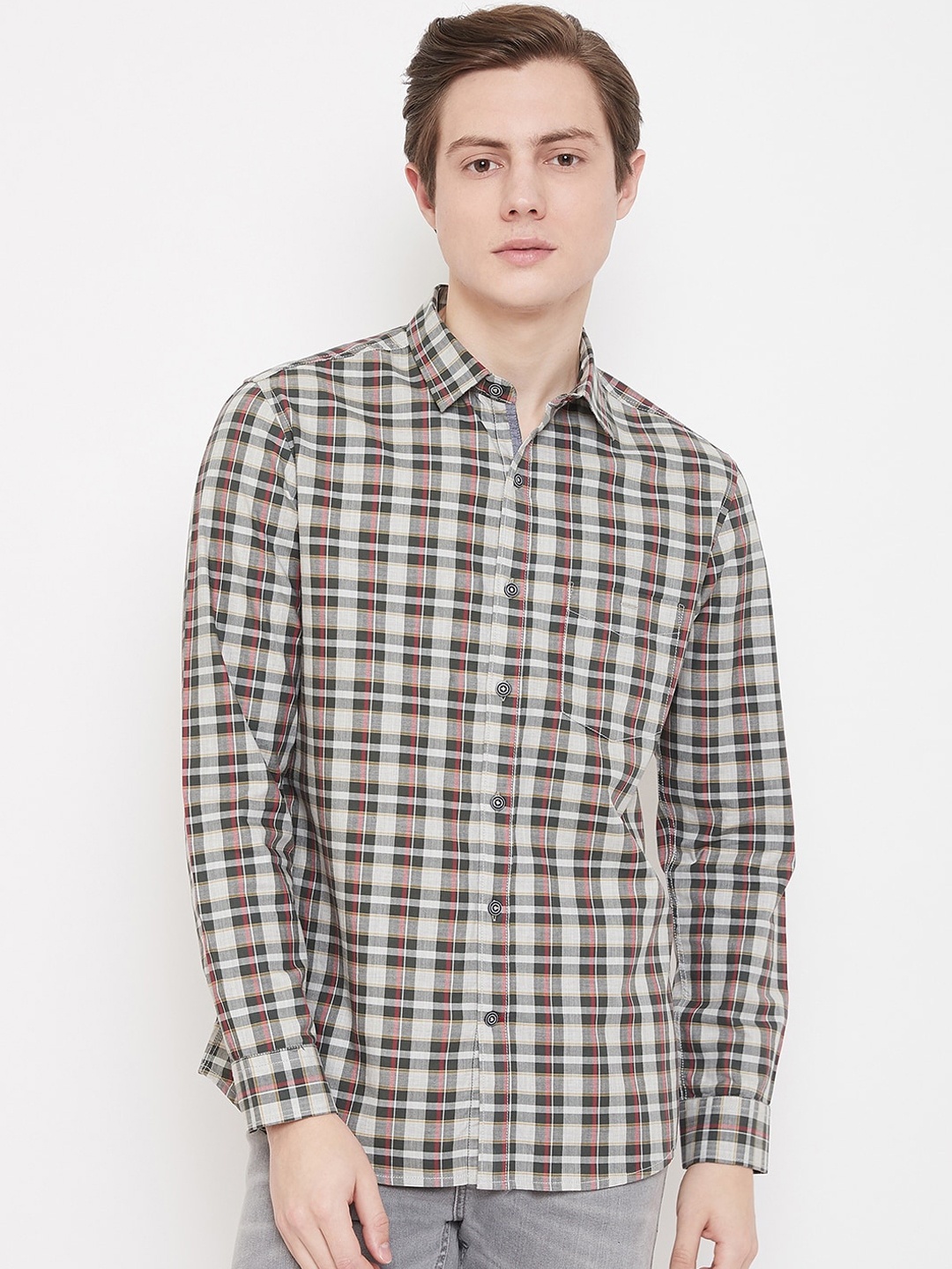 

Octave Men Multicoloured Regular Fit Checked Casual Shirt, Multi