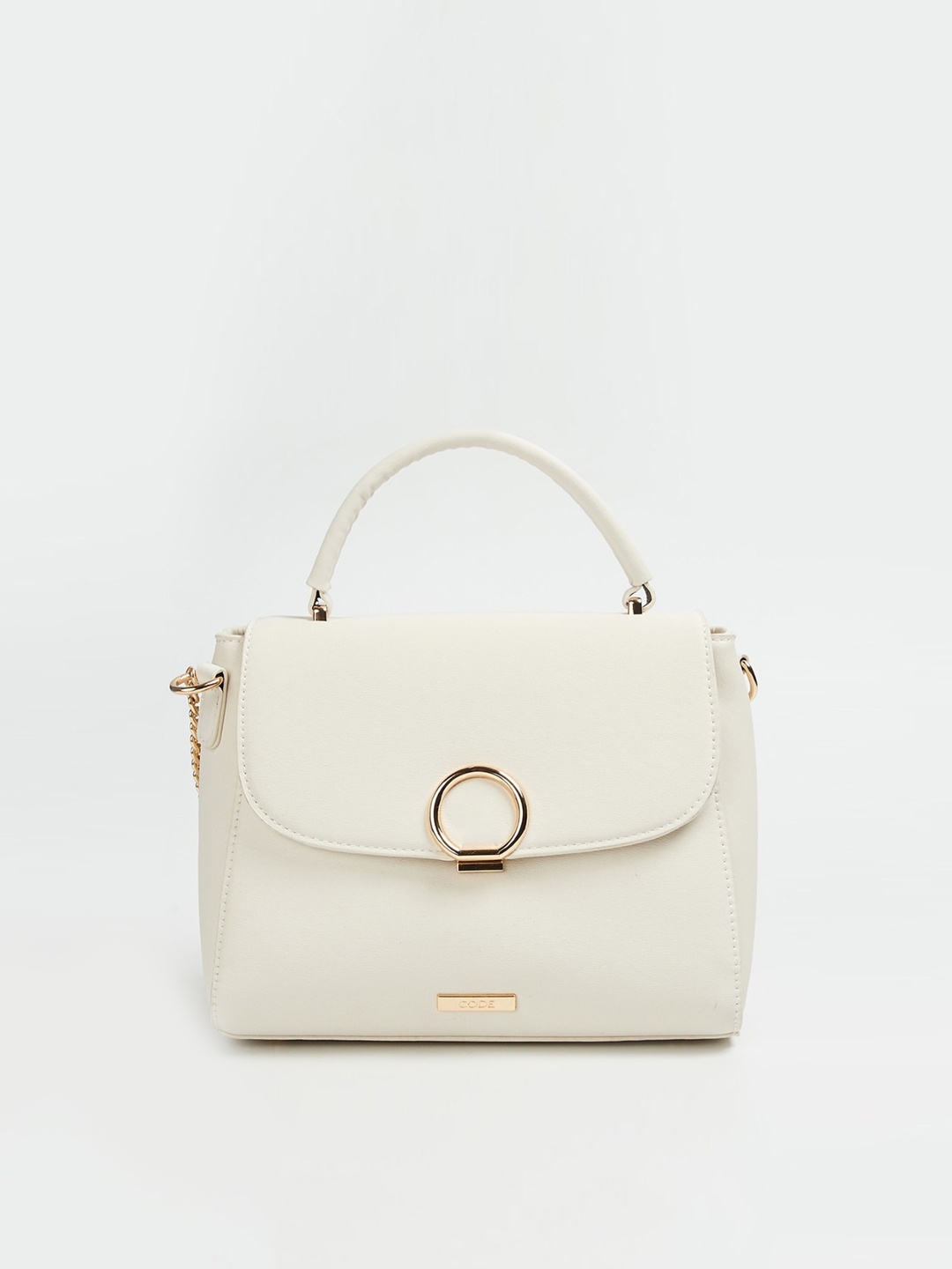 

CODE by Lifestyle Off-White Solid Satchel