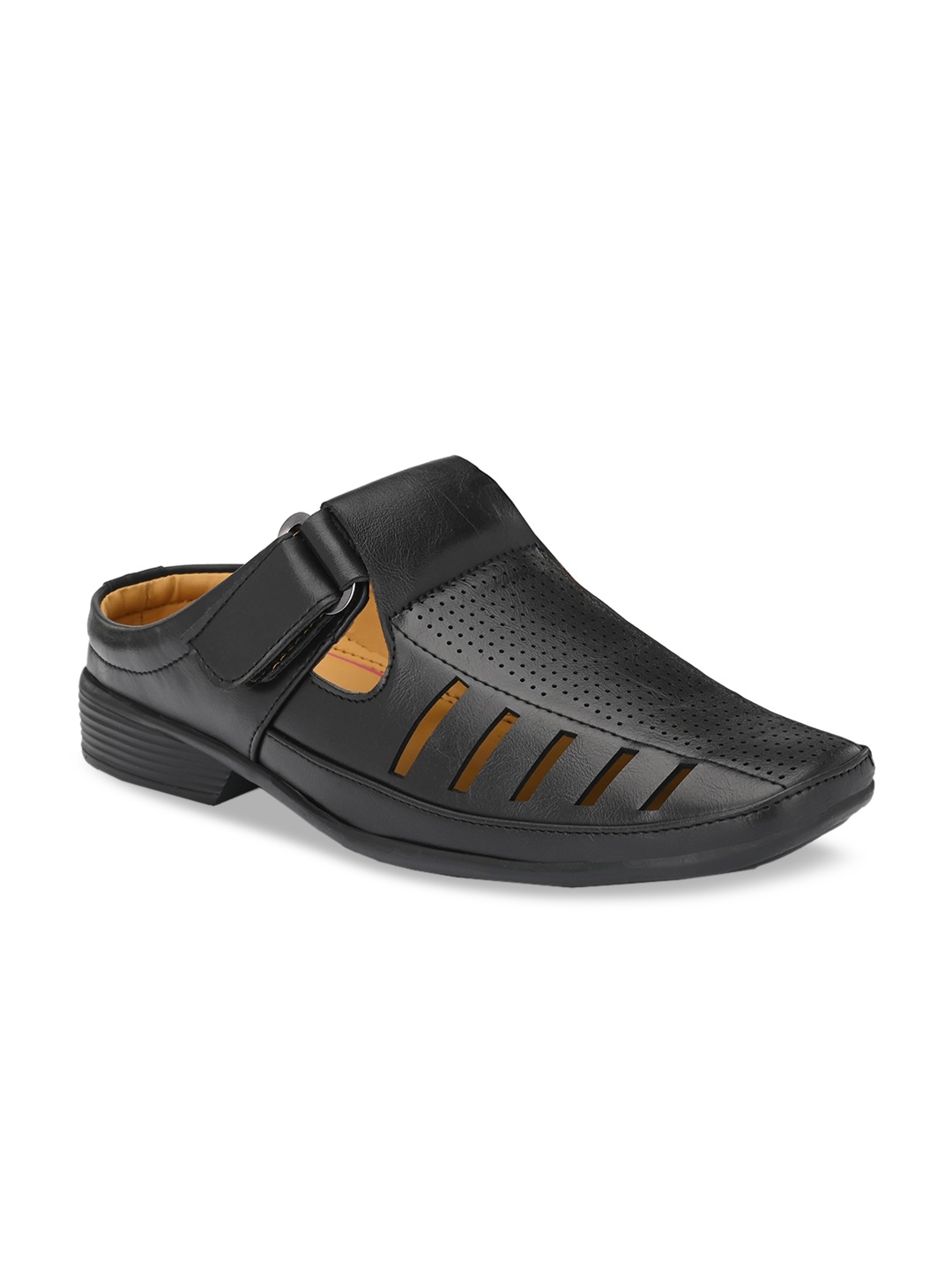 

Azzaro Black Men Black Shoe-Style Sandals