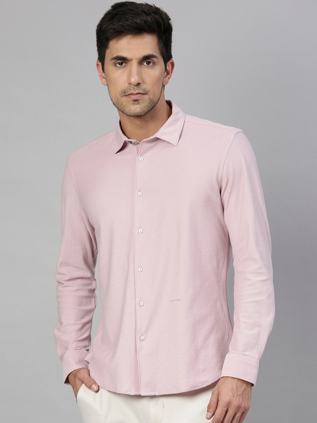 

RARE RABBIT Men Breath Regular Fit Shirt, Pink