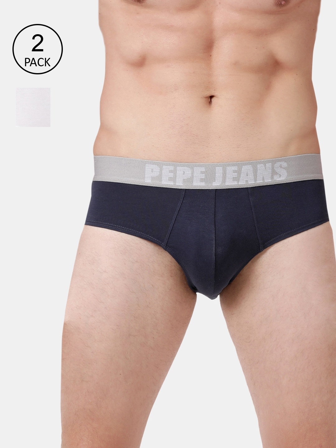 

Pepe Jeans Men Pack Of 2 Assorted Basic Briefs-OPB07
