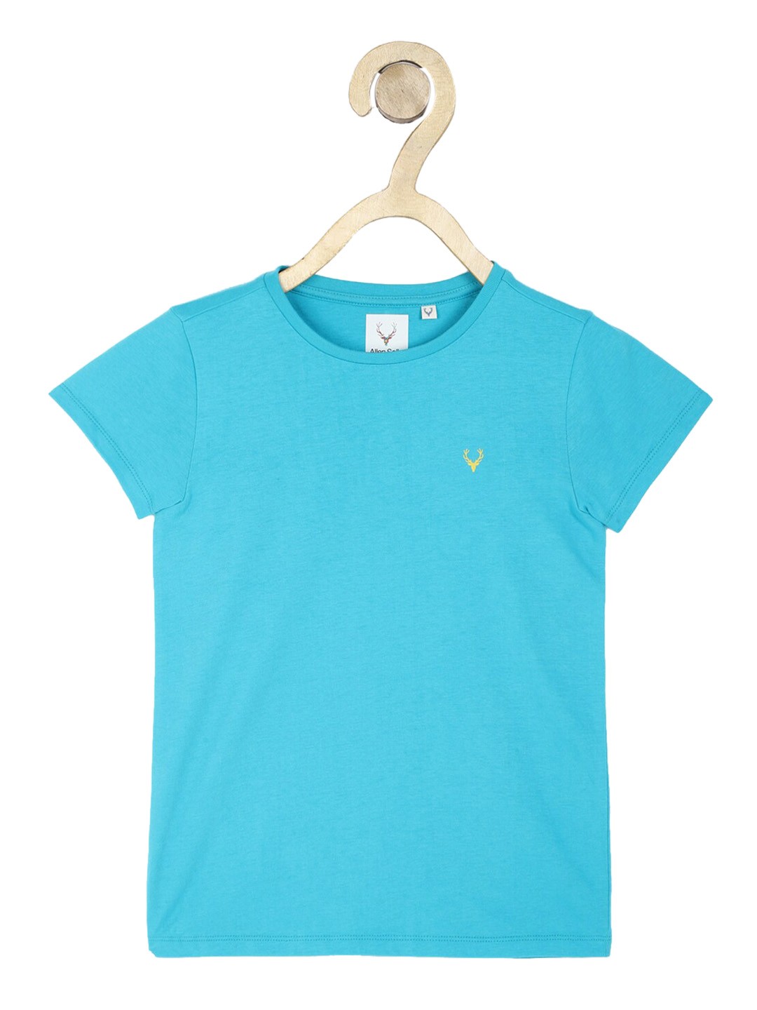 

Allen Solly Junior Girls Blue Solid Round Neck T-shirt