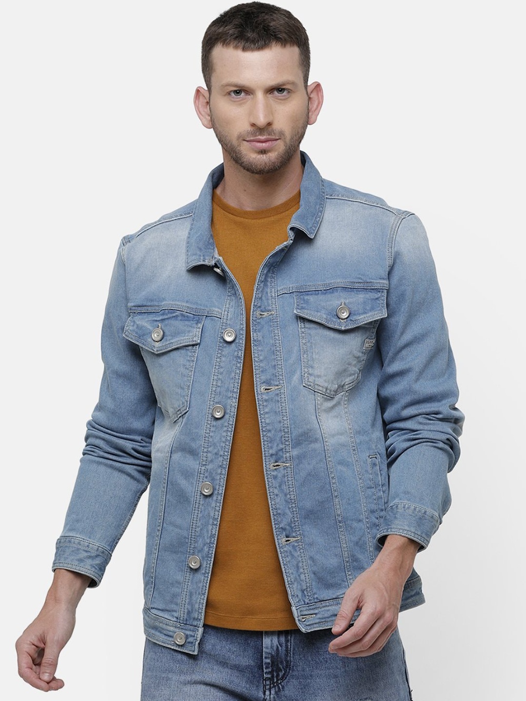 

Voi Jeans Men Blue Solid Denim Jacket