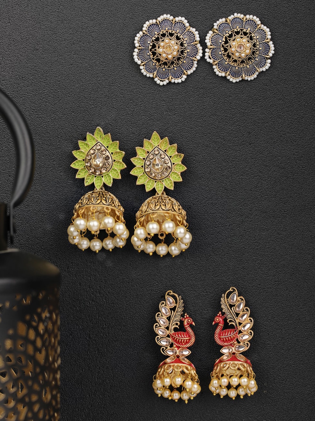 

Priyaasi Multicoloured Contemporary Jhumkas, Multi