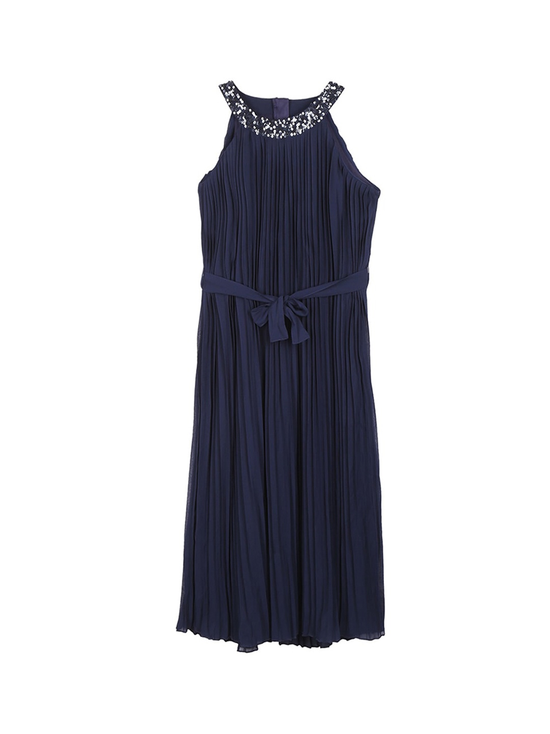 

Pantaloons Junior Girls Navy Blue Solid A-Line Dress