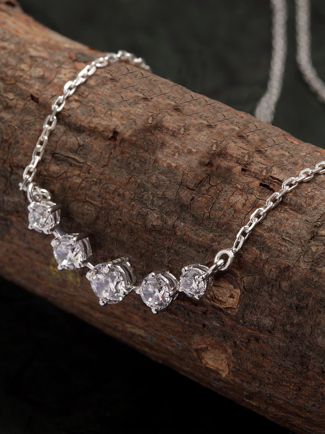 Clara Silver Stone Pendant Necklace
