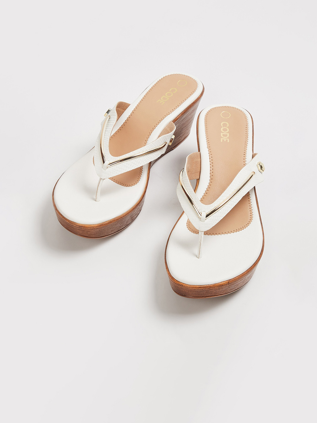 

CODE by Lifestyle Women White Embellished Sandals