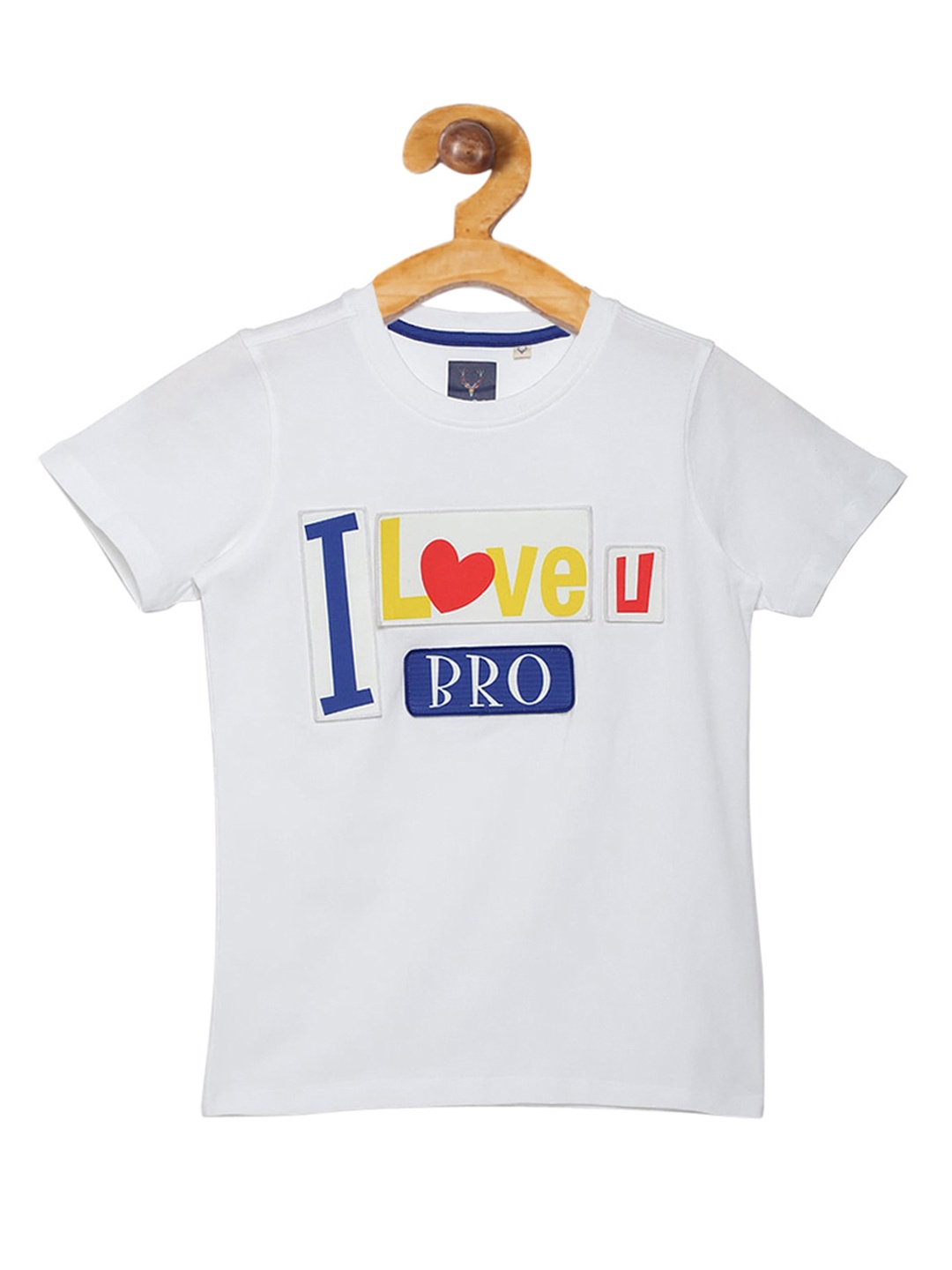 

Allen Solly Junior Boys White Printed Round Neck Pure Cotton T-shirt