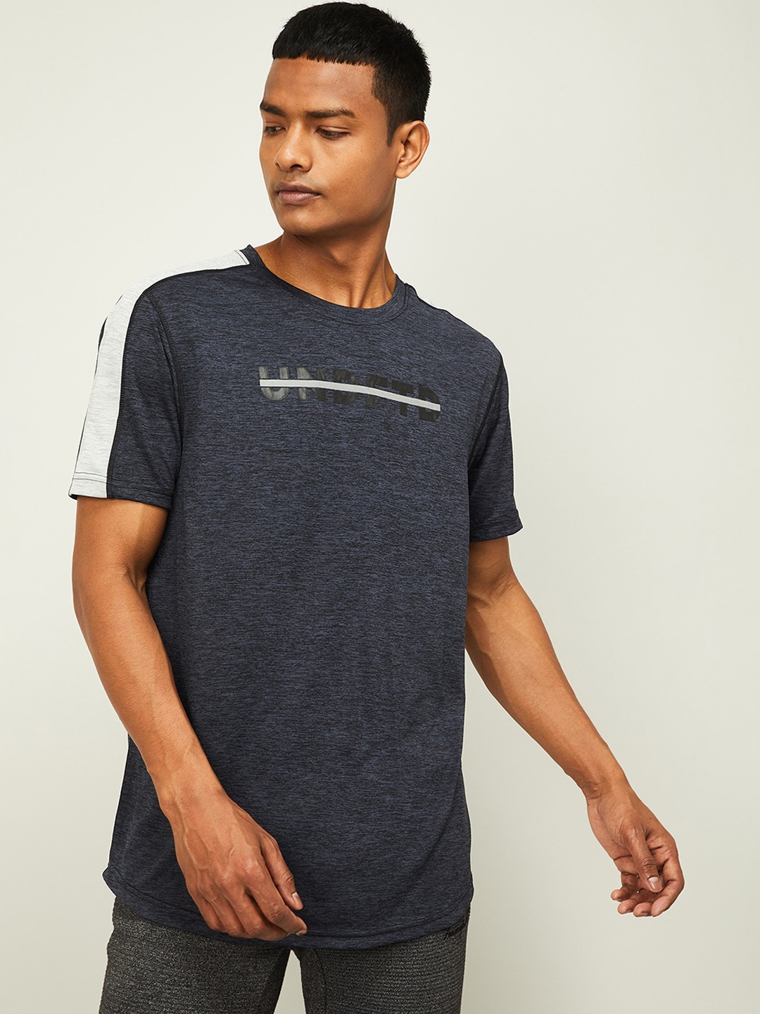 

Kappa Men Black Printed Round Neck T-shirt