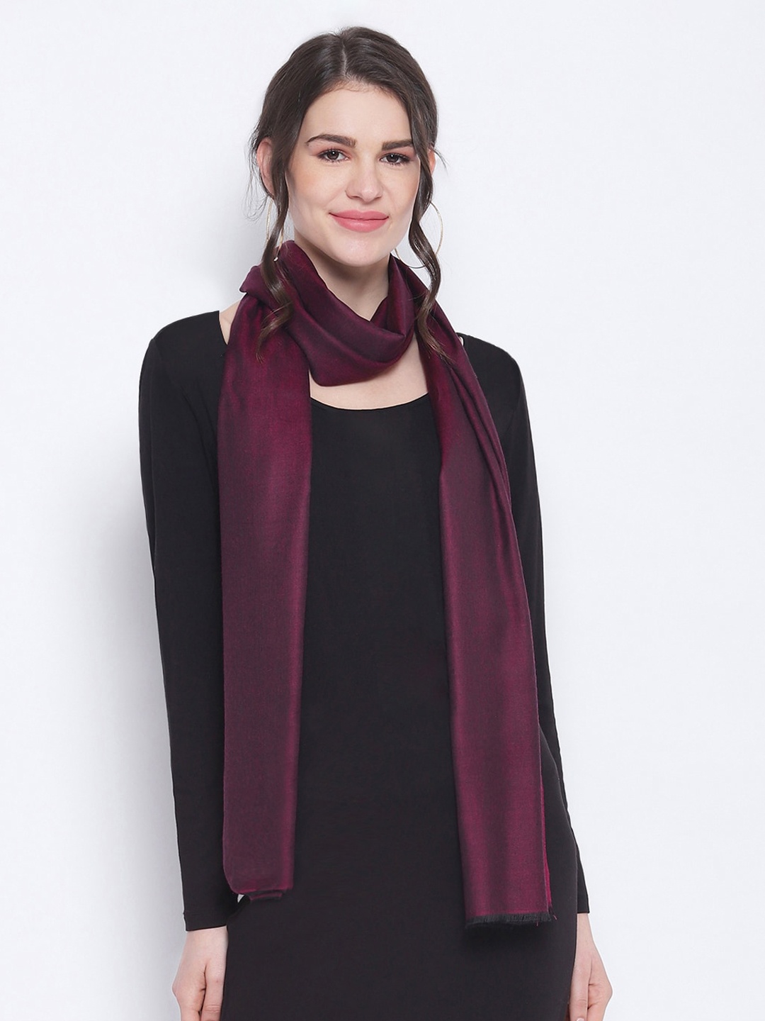 

Tossido Women Magenta Solid Stole