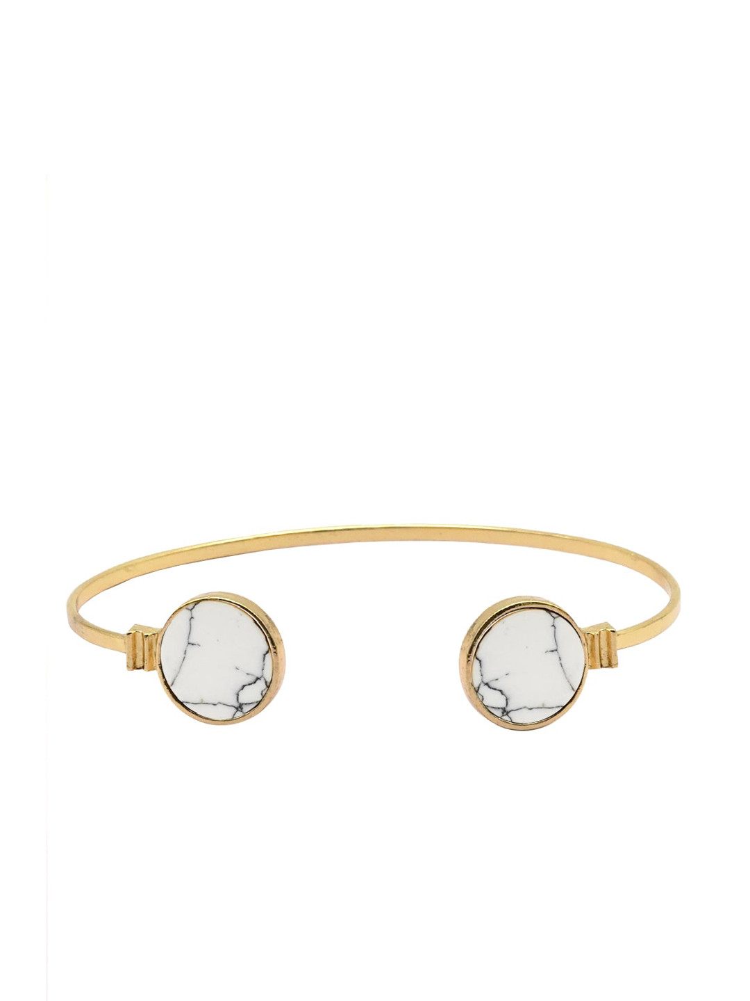 

JOKER & WITCH Gold-Toned & White Marble Cuff Bracelet