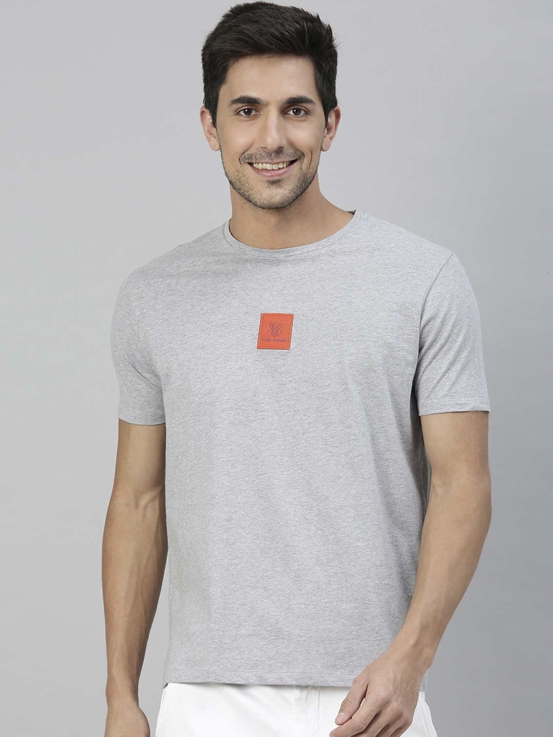 

RARE RABBIT Men Rings-4 Slim Fit Solid Polo Collar T-Shirt, Grey