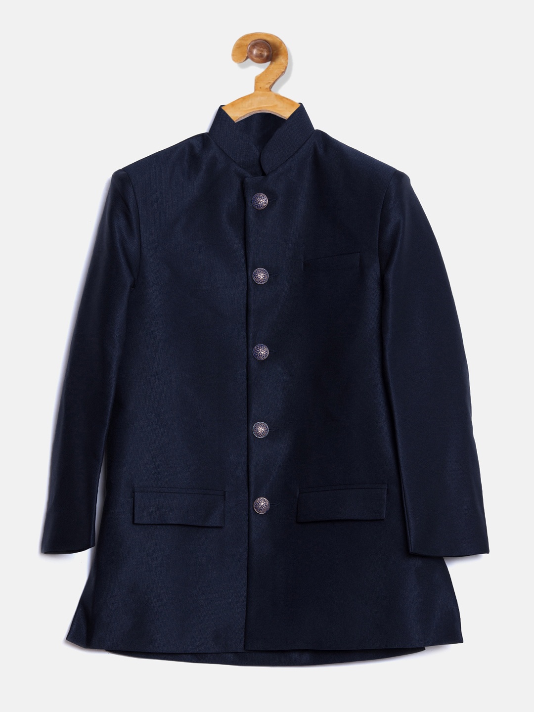 

Blue Giraffe Boys Navy Blue Solid Co-Ord Set