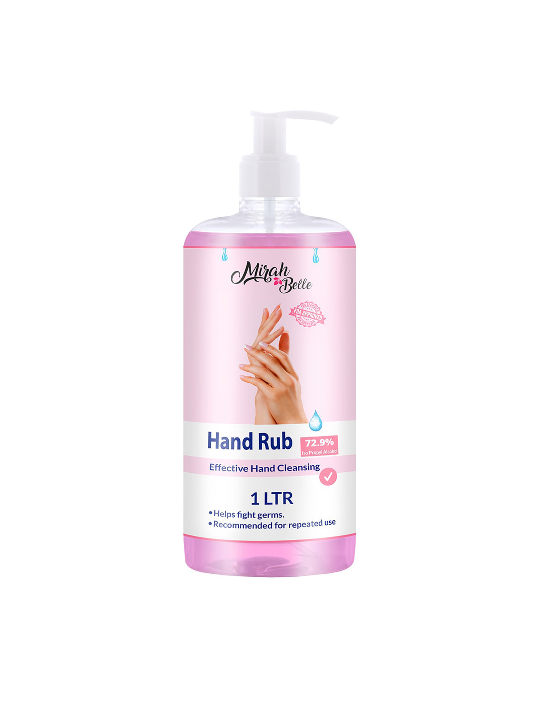 

Mirah Belle Hand Rub Sanitizer (1000 ML), Pink