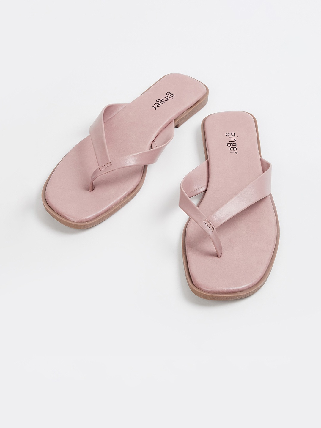 

Ginger by Lifestyle Women Purple Solid Open Toe Flats