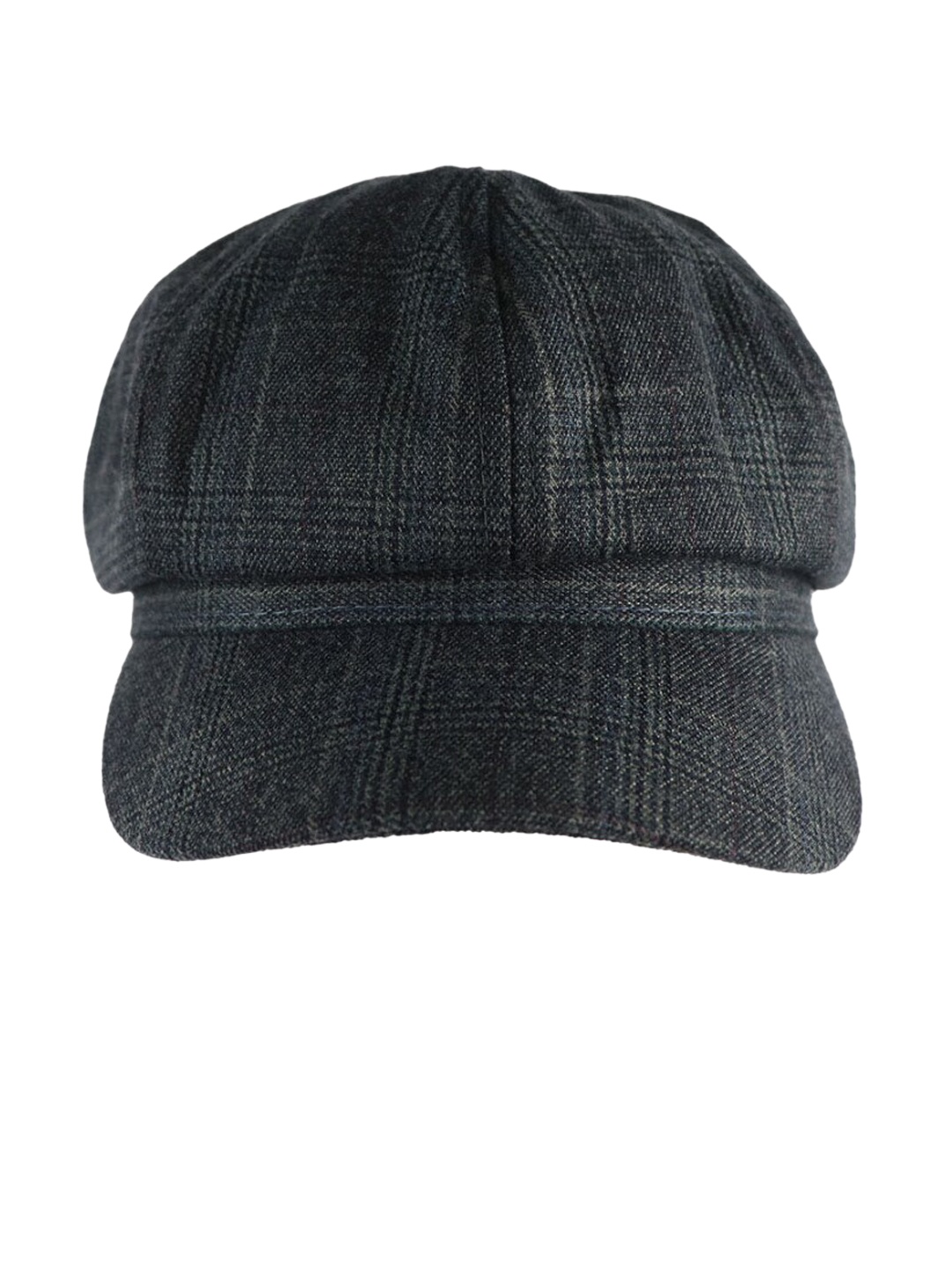 iSWEVEN Unisex Black Self Design Visor Cap