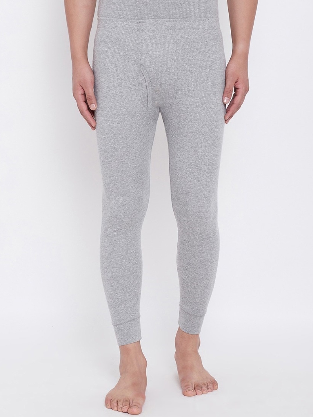 

NEVA Men Grey Solid Slim-Fit Thermal Bottoms