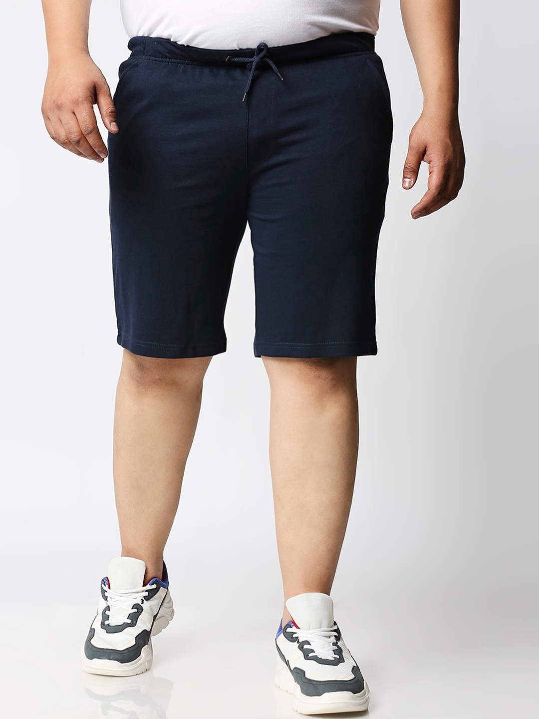 

Bewakoof Plus Men Regular Fit Casual Shorts, Blue