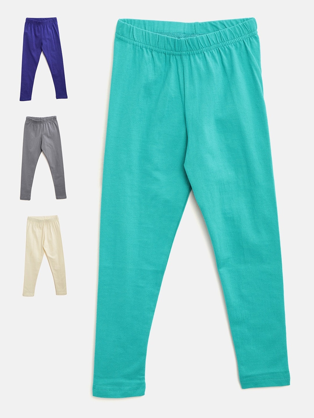 

Naughty Ninos Girls Pack Of 4 Assorted Ankle-Length Leggings