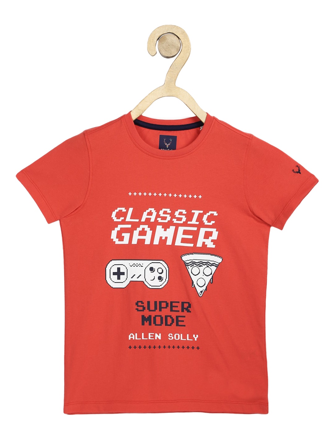 

Allen Solly Junior Boys Red Printed Round Neck T-shirt