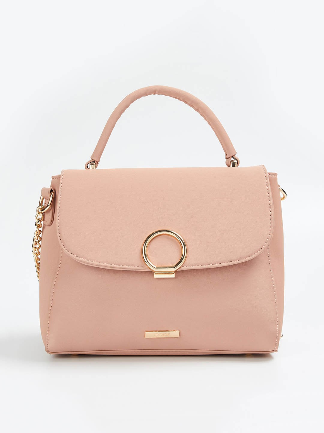 

CODE by Lifestyle Pink Solid Satchel