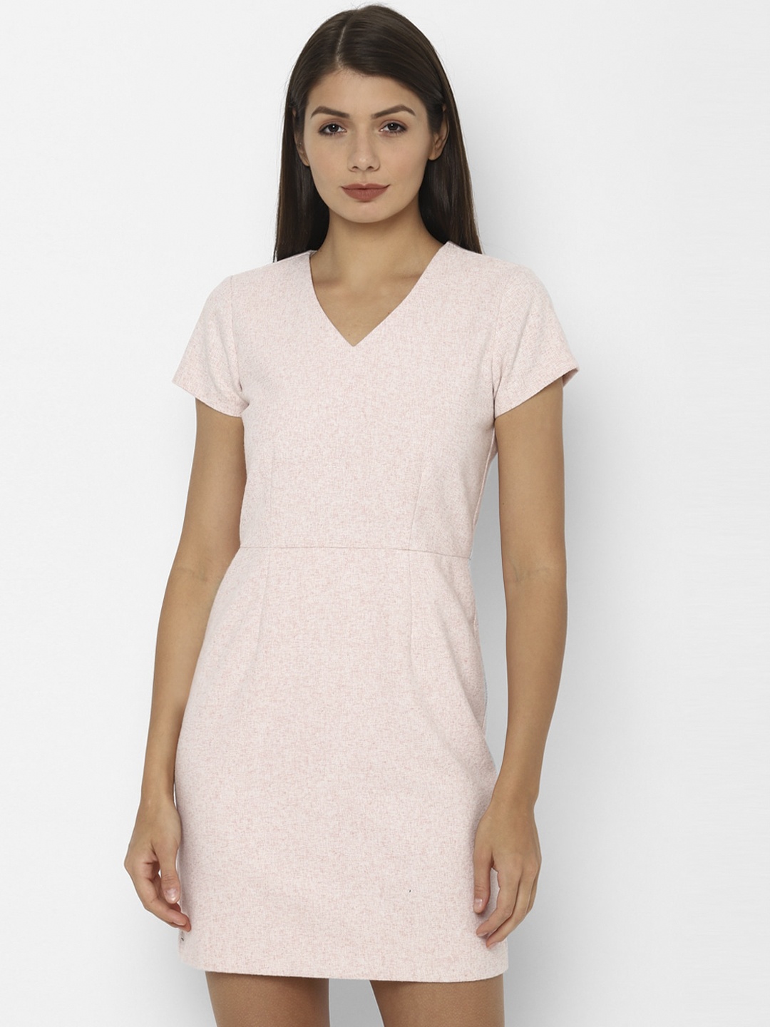 

Allen Solly Woman Women Pink Solid Sheath Dress