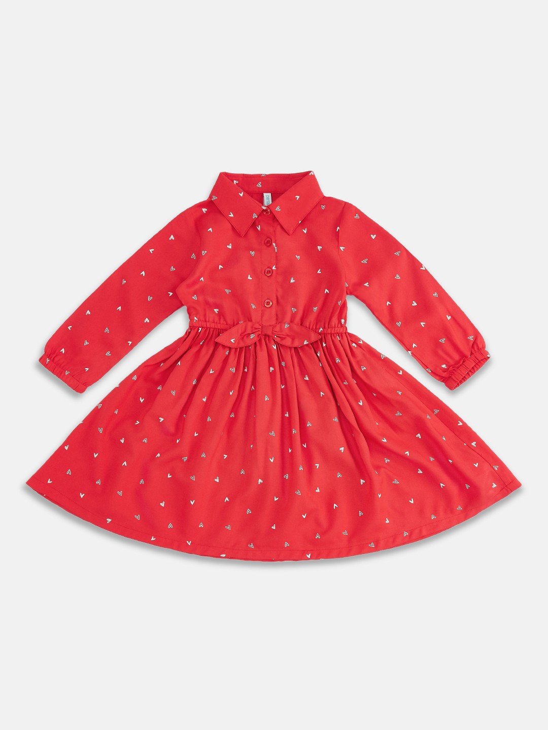 

Pantaloons Baby Girls Red Printed Fit and Flare Dress