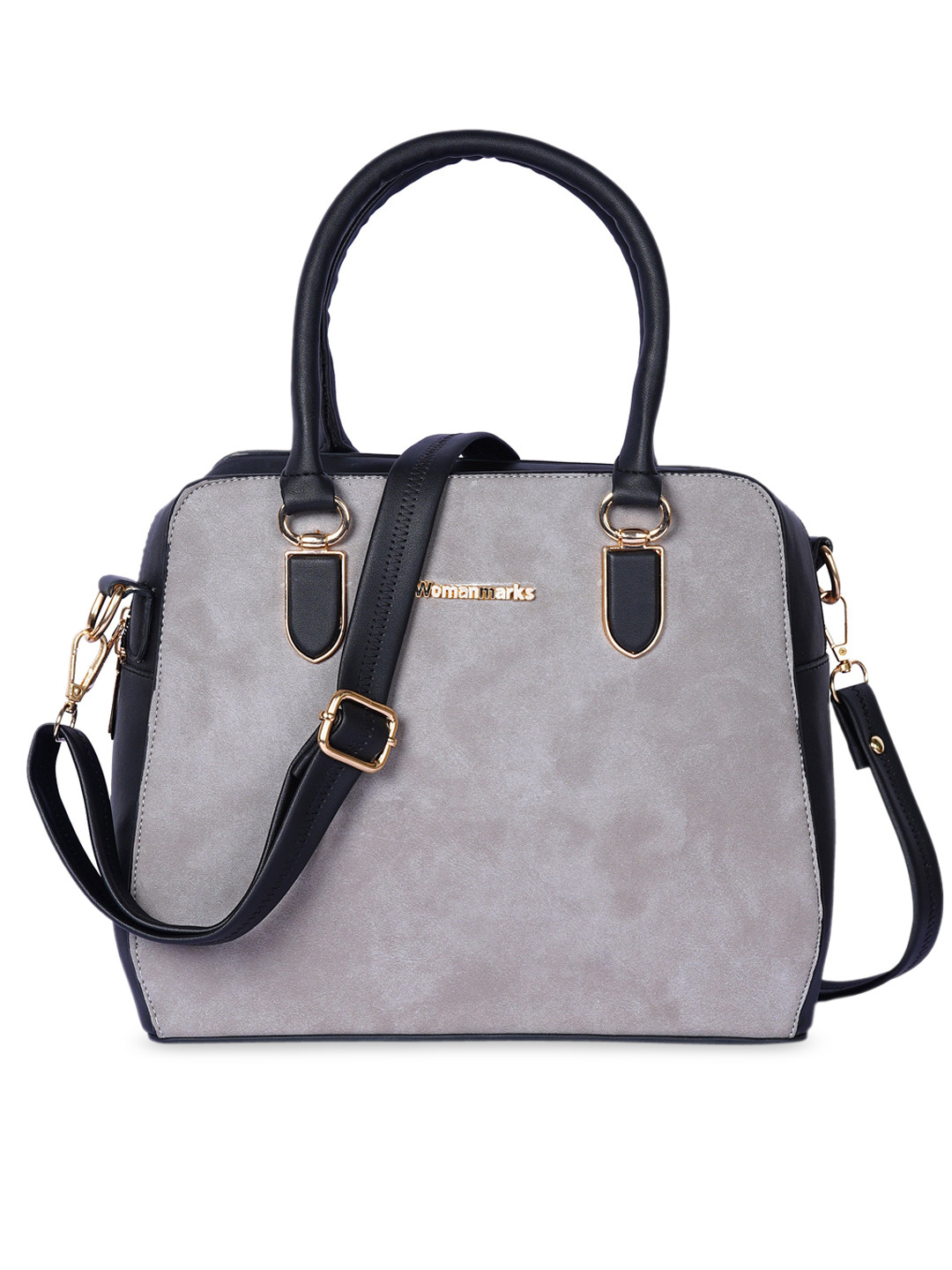 

WOMEN MARKS Grey Solid Handheld Bag