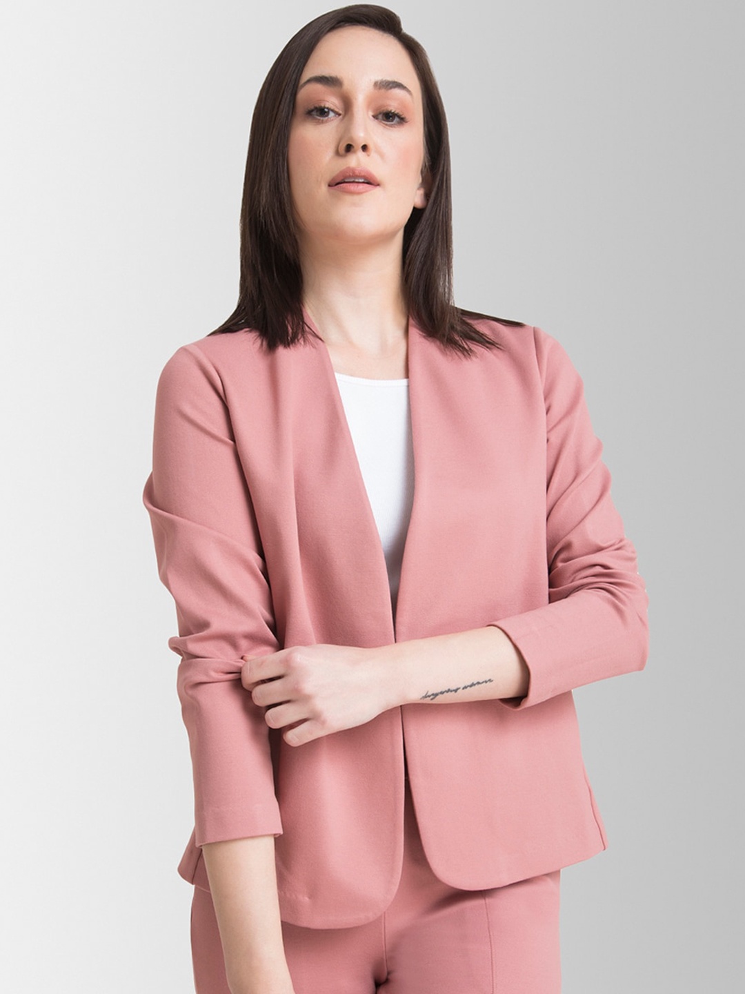 

FableStreet LivIn Open Front Blazer, Pink