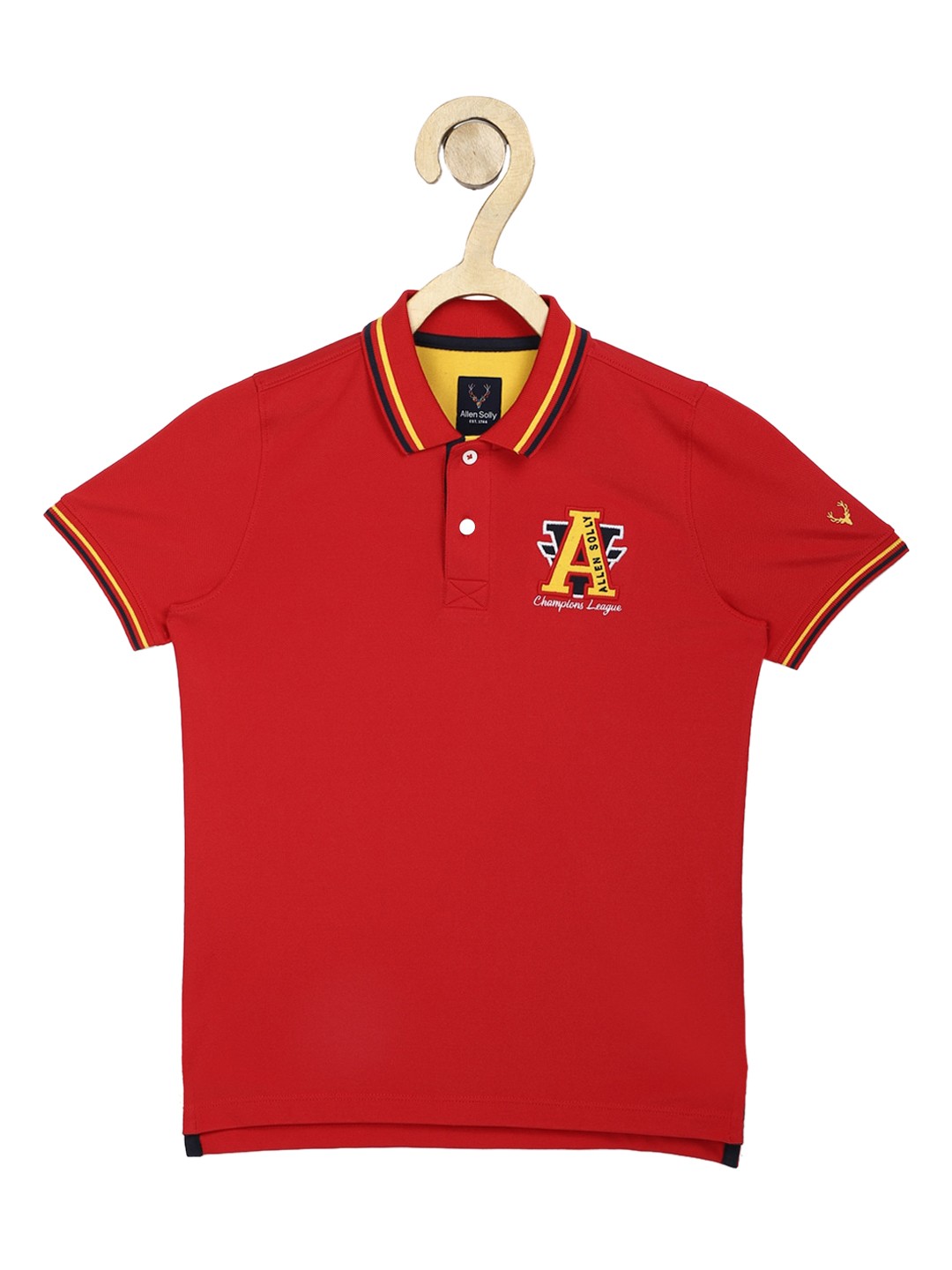 

Allen Solly Junior Boys Red Solid Polo Collar T-shirt