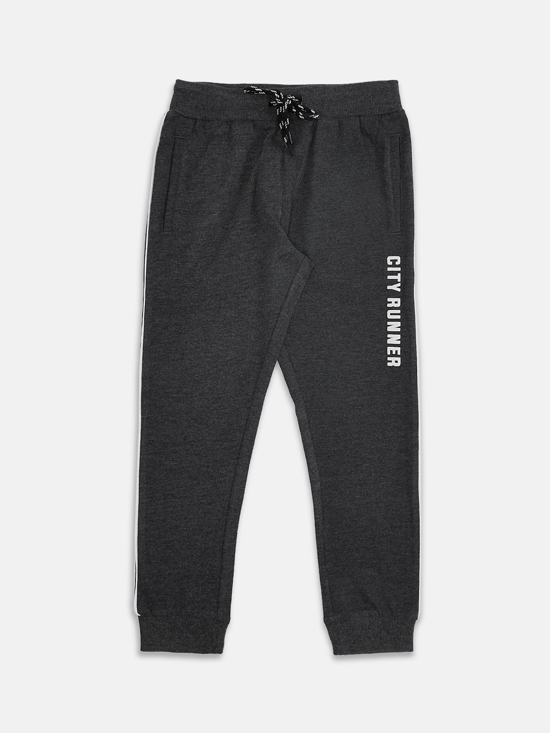 

Pantaloons Junior Boys Grey Solid Slim-Fit Joggers