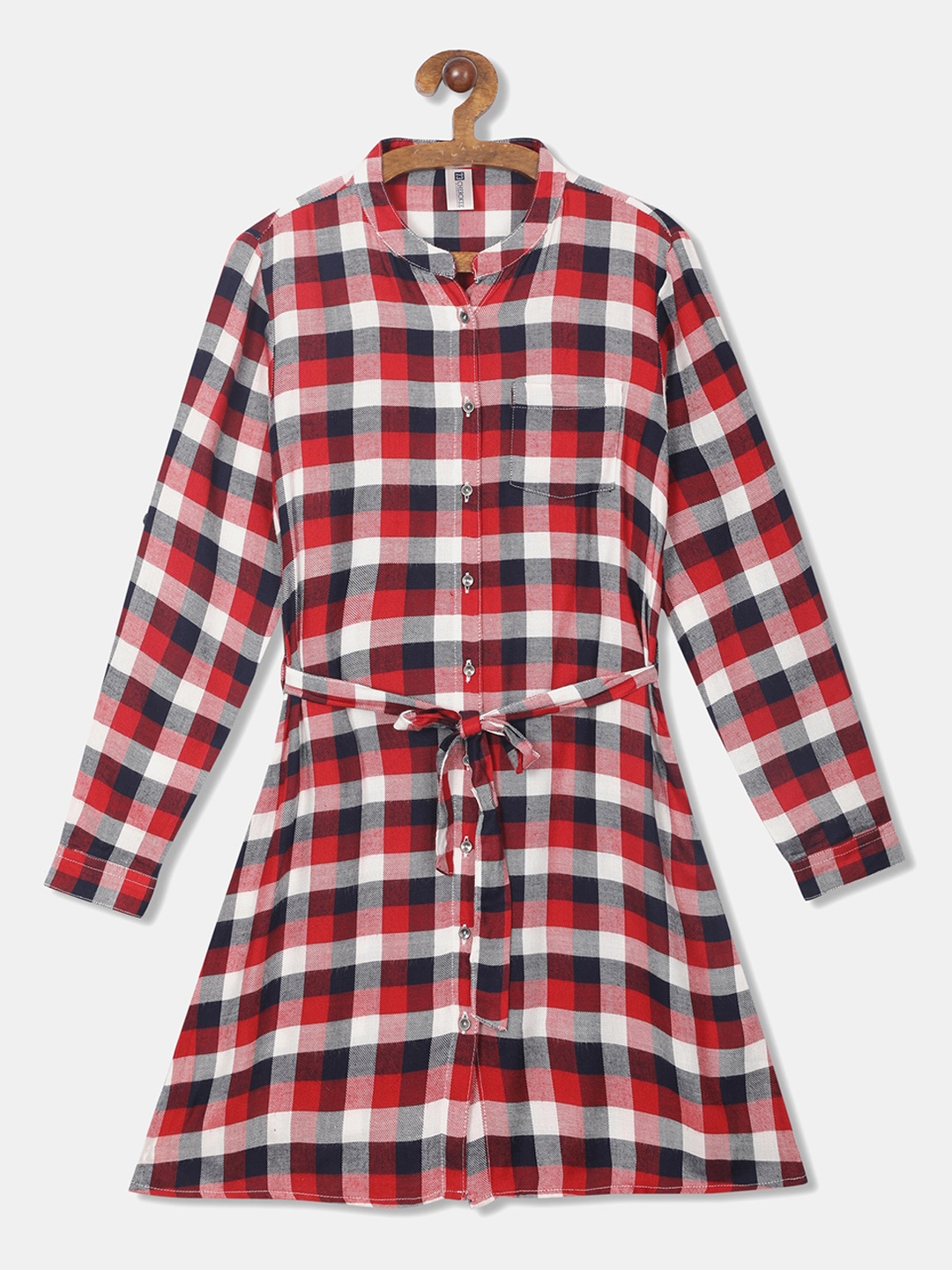 

Cherokee Girls Multicoloured Checked Shirt Dress, Multi