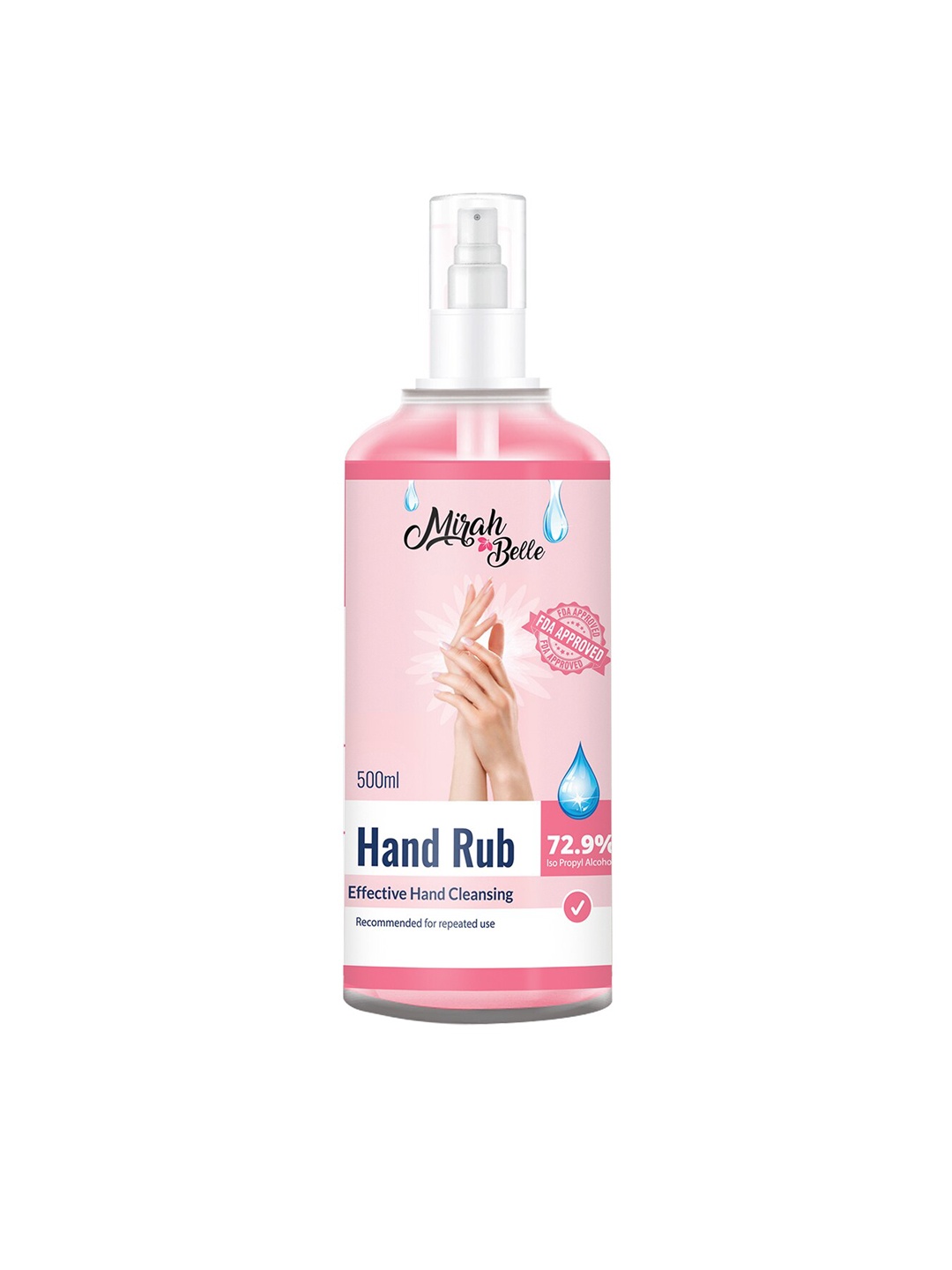 Mirah Belle Hand Rub Sanitizer Spray 500 ml, Pink