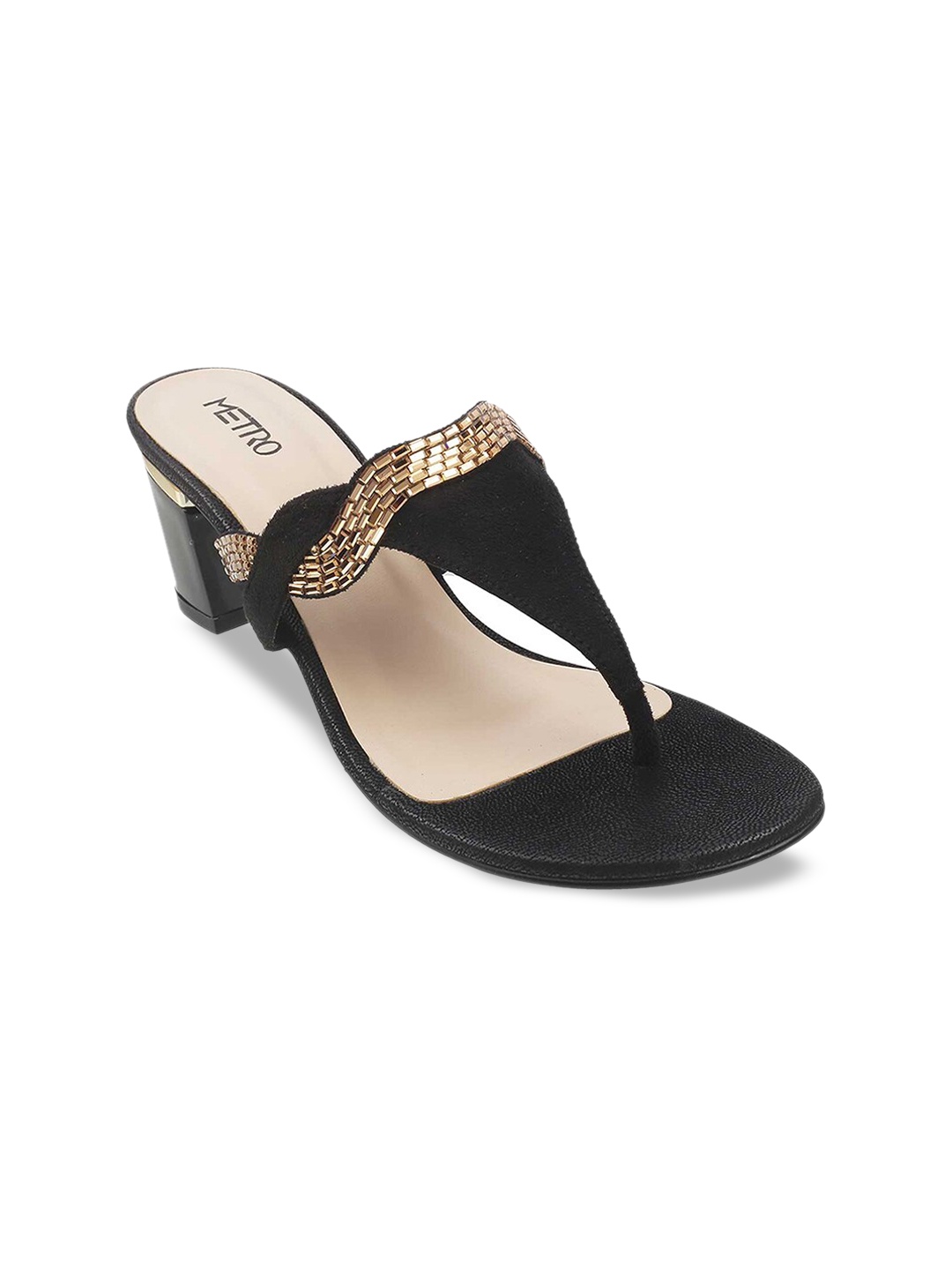 

Metro Women Black Embellished Sandals