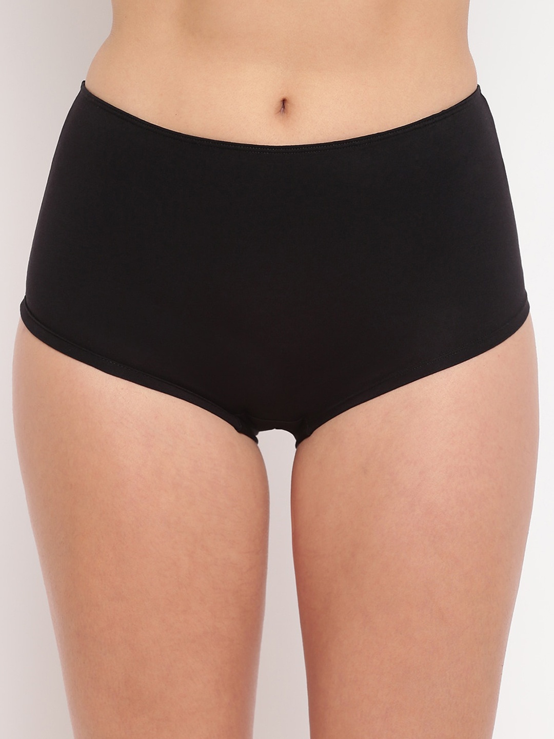 BASIICS by La Intimo Women Black Solid Boyshorts-BCPBS11BK0