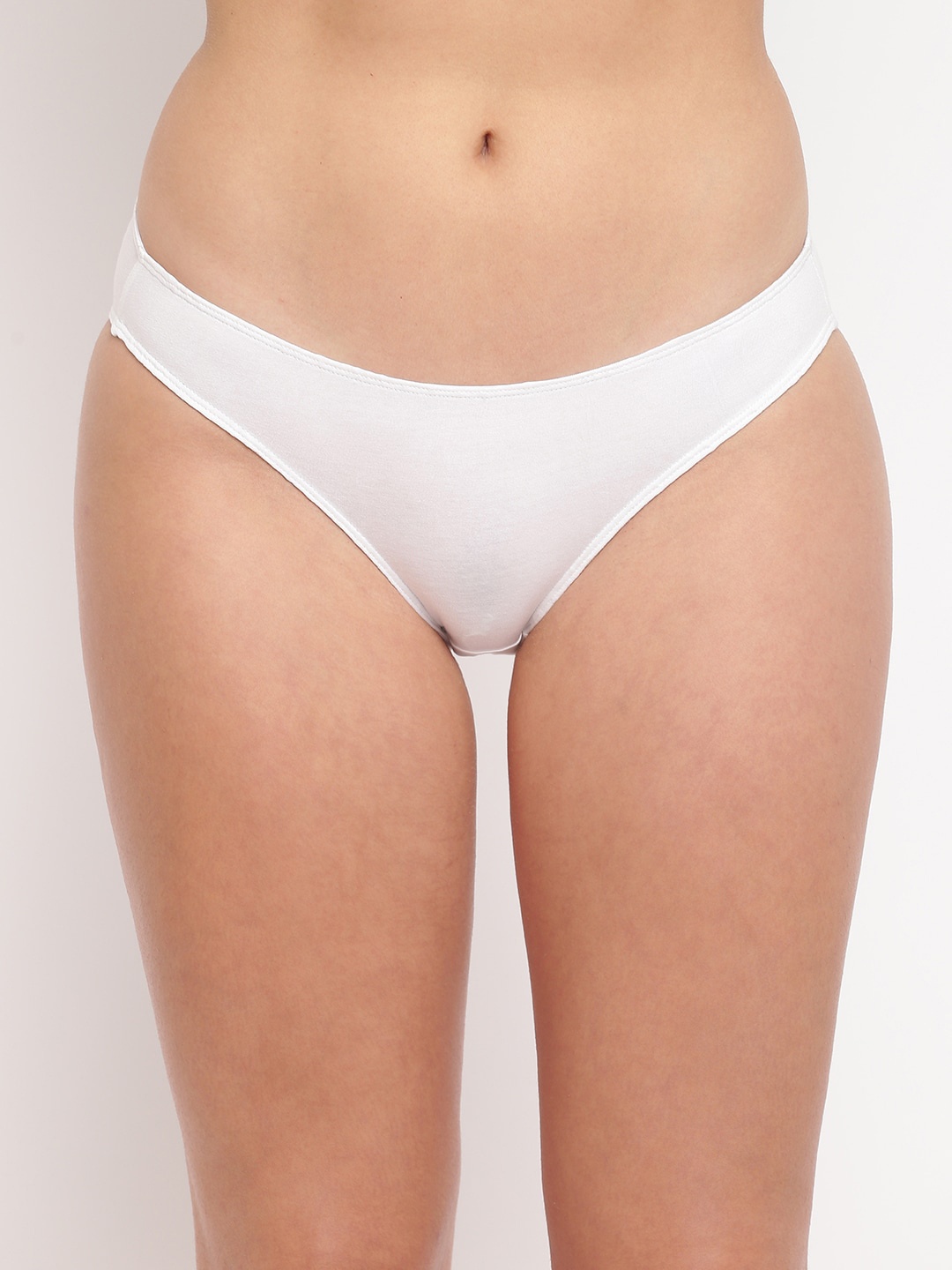 

BASIICS by La Intimo Women White Solid Bikini Briefs-BCPBK11WE0