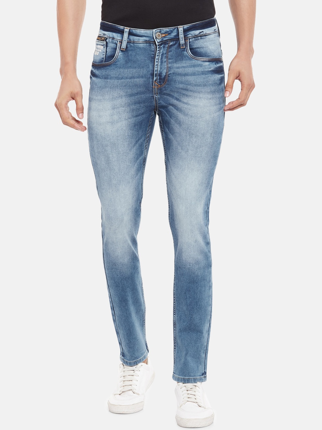 

SF JEANS by Pantaloons Men Blue Skinny Fit Low-Rise Clean Look Jeans