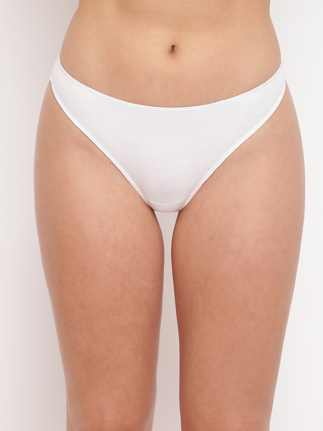 

BASIICS by La Intimo Women White Solid Thongs-BCPTH11WE0
