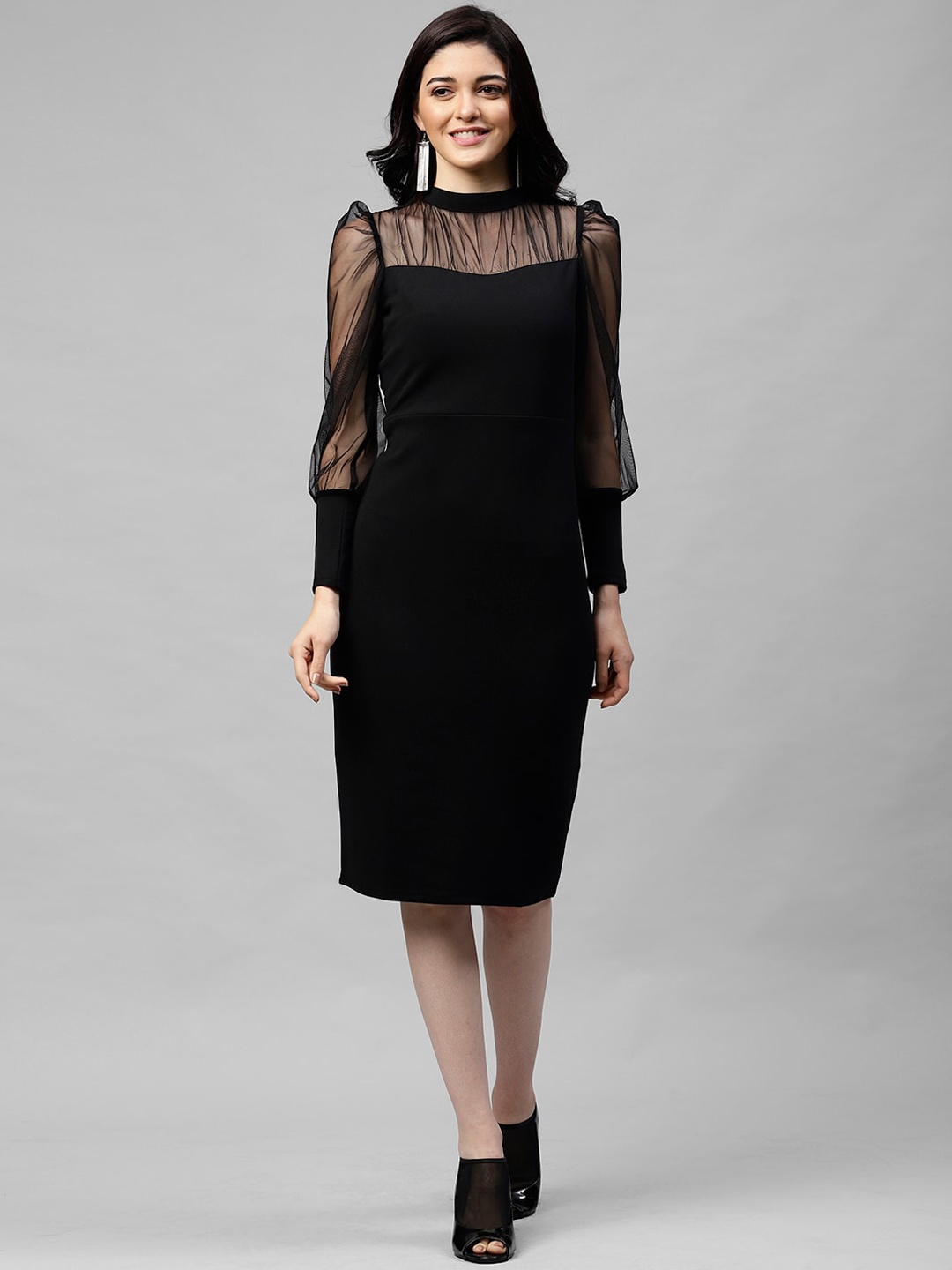 

Athena Black Sheath Dress