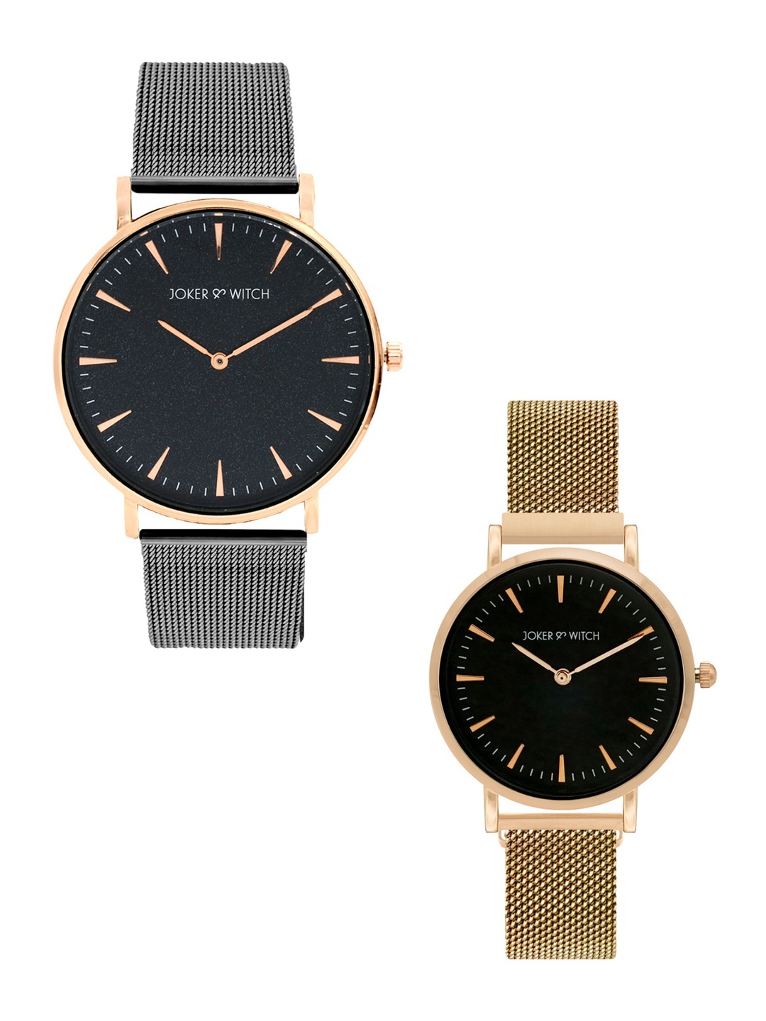 

JOKER & WITCH Knightley & Emma Couple Watch Gift Set JWCW184, Black
