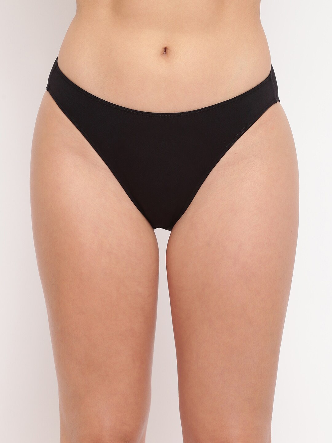 

BASIICS by La Intimo Women Black Solid Bikini Briefs-BCPHL11BK0