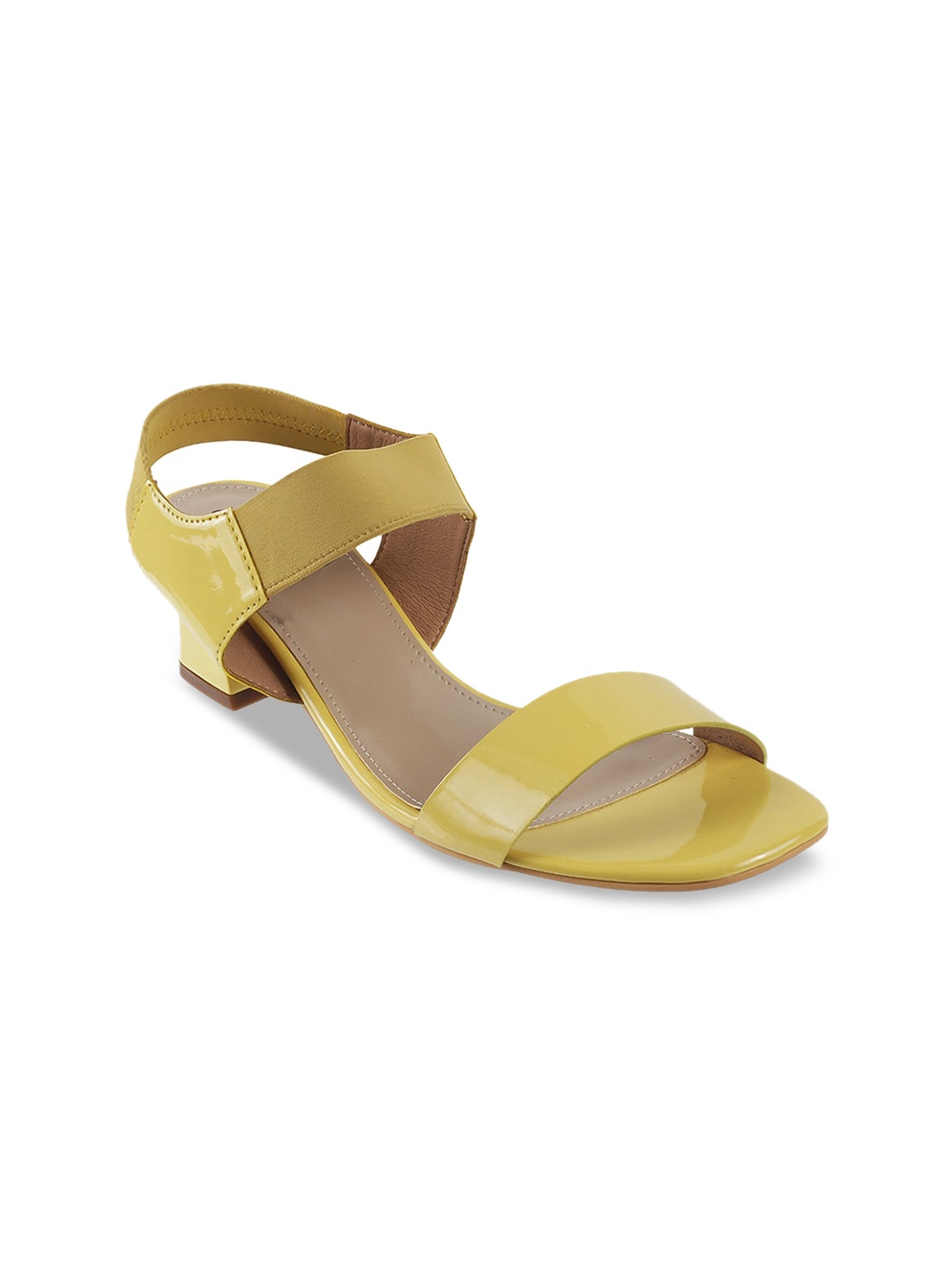 Metro Women Yellow Solid Block Heels