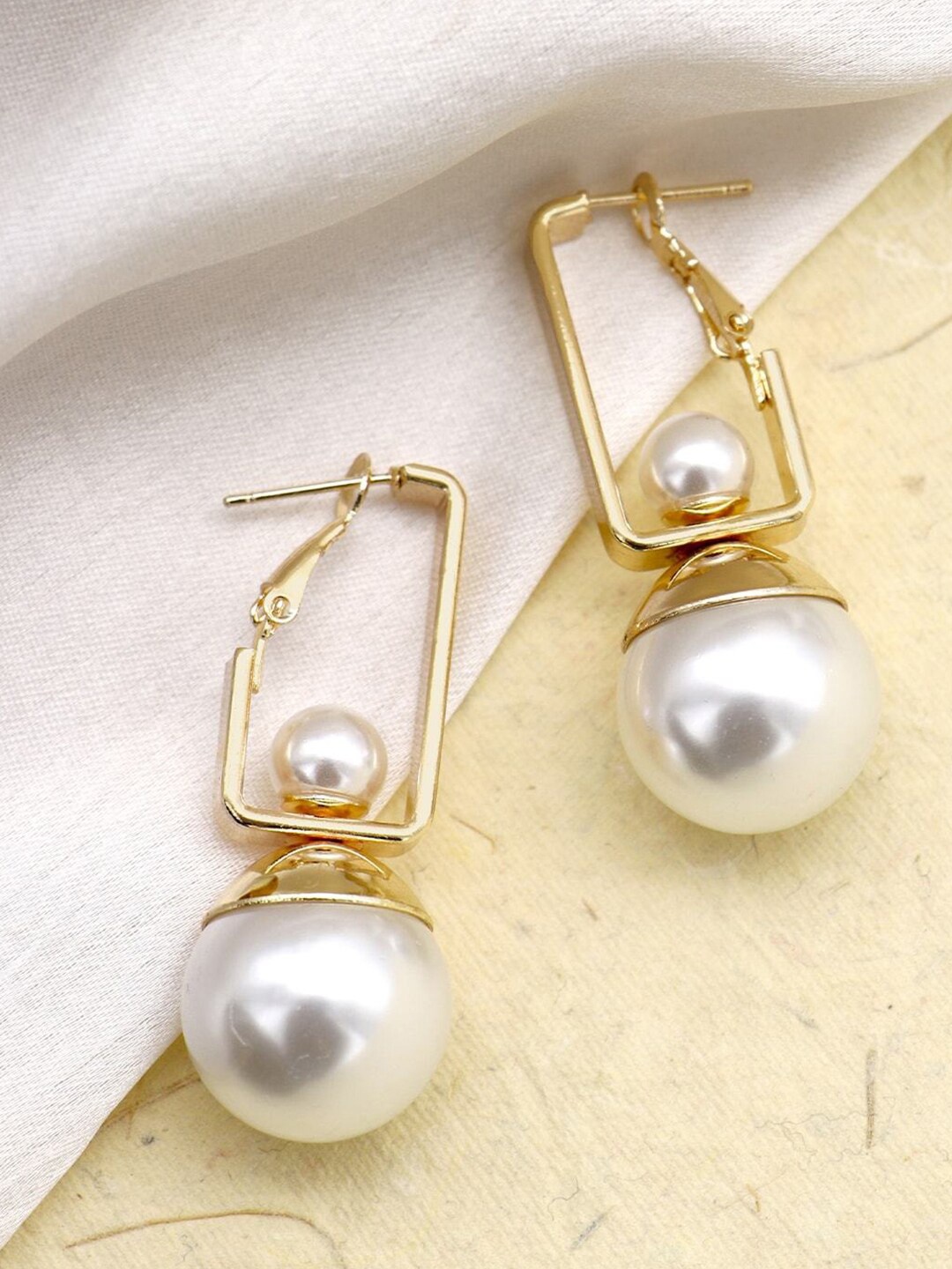 

JOKER & WITCH Gold-Toned Contemporary Drop Earrings
