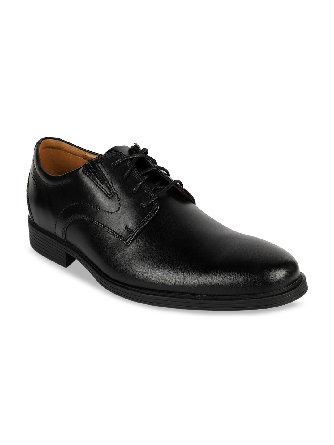 

Clarks Men Black Solid Formal Derbys