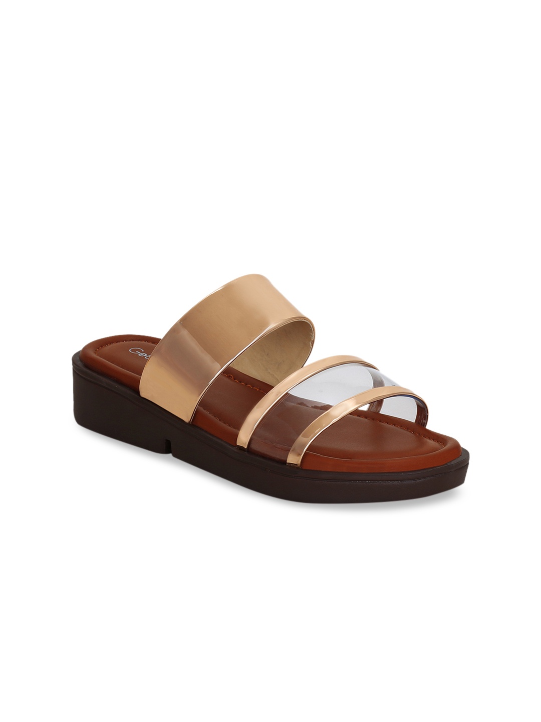 

Get Glamr Women Rose Gold Solid Mules