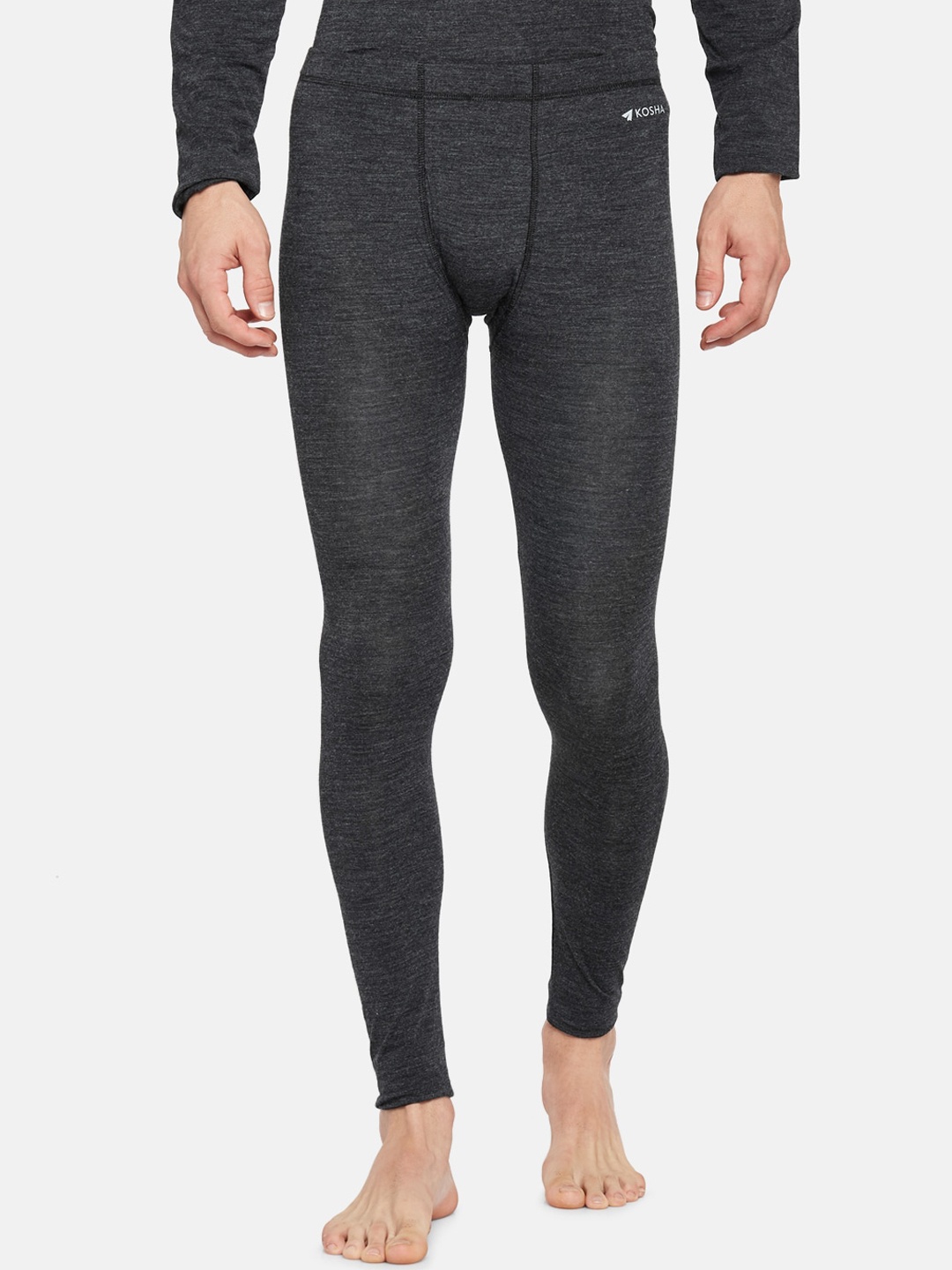 

Kosha Men Charcoal Grey Solid Merino Wool & Bamboo Thermal Leggings
